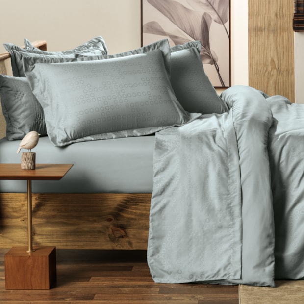 Jogo de Cama King Size Altenburg Loop Toque Acetinado (4 Peças)