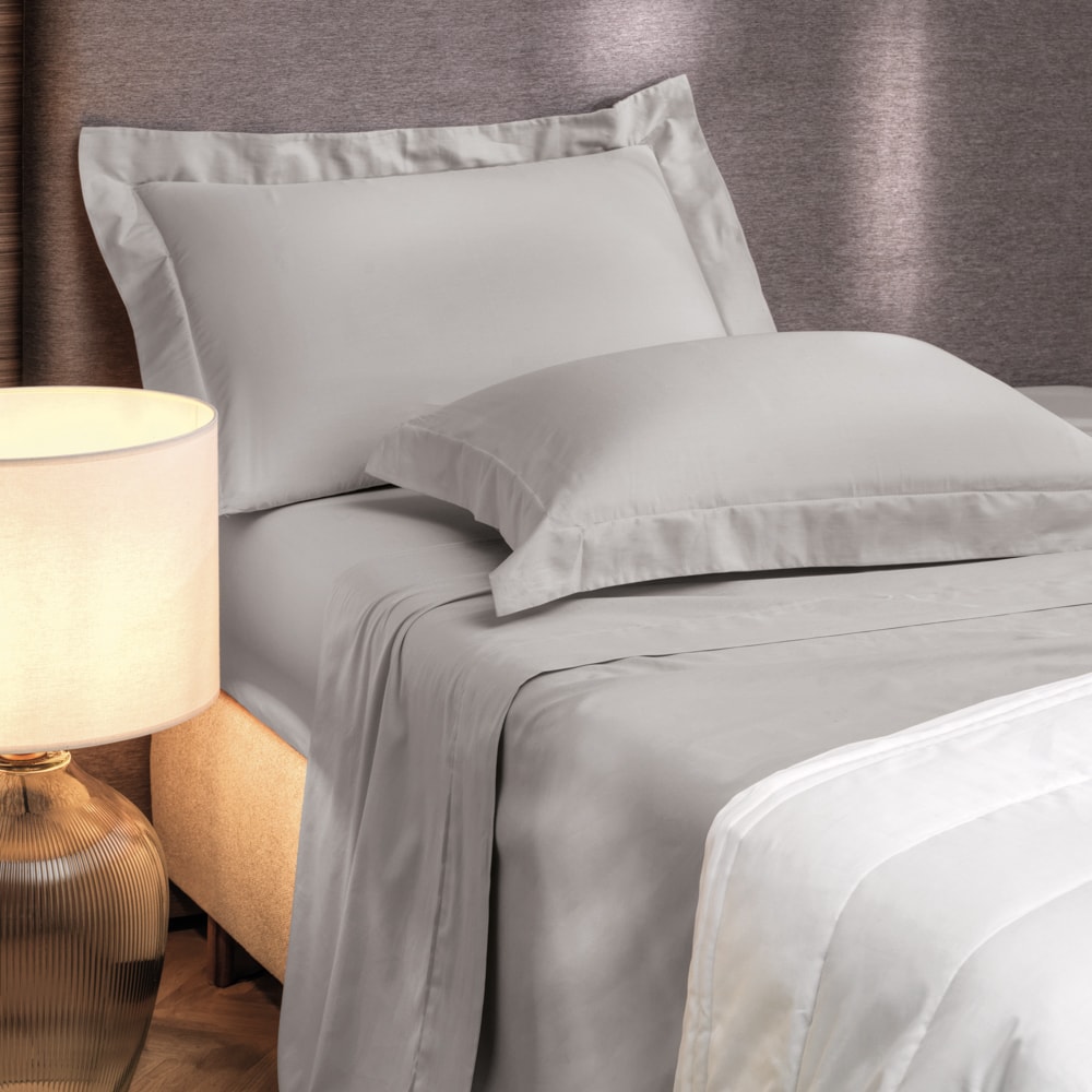 Jogo de Cama King Size Altenburg Lux Liso 100% Algodão Percal 200 Fios (4 Peças)