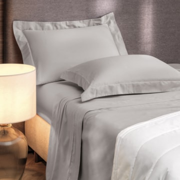 Jogo de Cama King Size Altenburg Lux Liso 100% Algodão Percal 200 Fios (4 Peças)