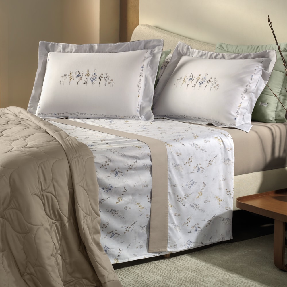 Jogo de Cama King Size Altenburg Sublime Aurora 100% Algodão Cetim 300 Fios (4 Peças)