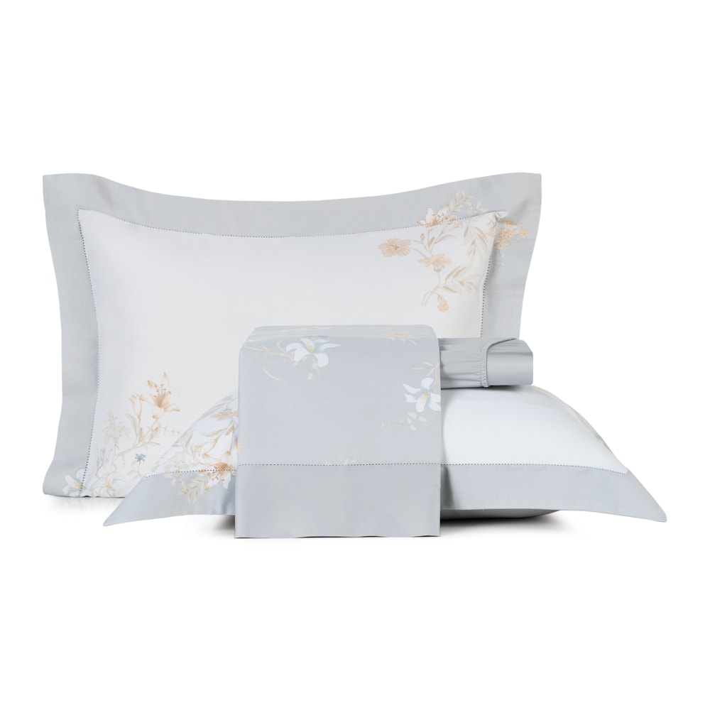 Jogo de Cama King Size Altenburg Sublime Flor de Lírio 100% Algodão Cetim 300 Fios (4 Peças)