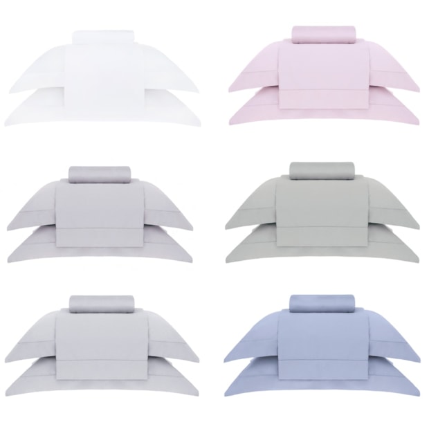 Jogo de Cama King Size Buddemeyer Bud Vision New Colors 100% Algodão Fio Penteado Cetim 300 Fios (4 Peças)
