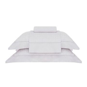 Jogo de Cama King Size Buddemeyer Damask Square 100% Algodão Fio Penteado Cetim 300 Fios (4 Peças)