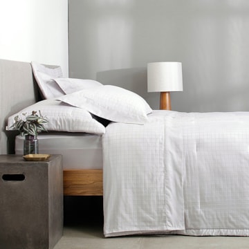 Jogo de Cama King Size Buddemeyer Damask Square 100% Algodão Fio Penteado Cetim 300 Fios (4 Peças)