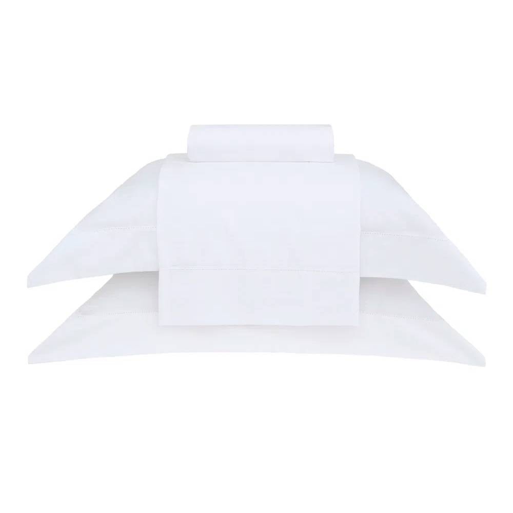 Jogo de Cama King Size Buddemeyer Damask Stripes 100% Algodão Fio Penteado Cetim 300 Fios (4 Peças)