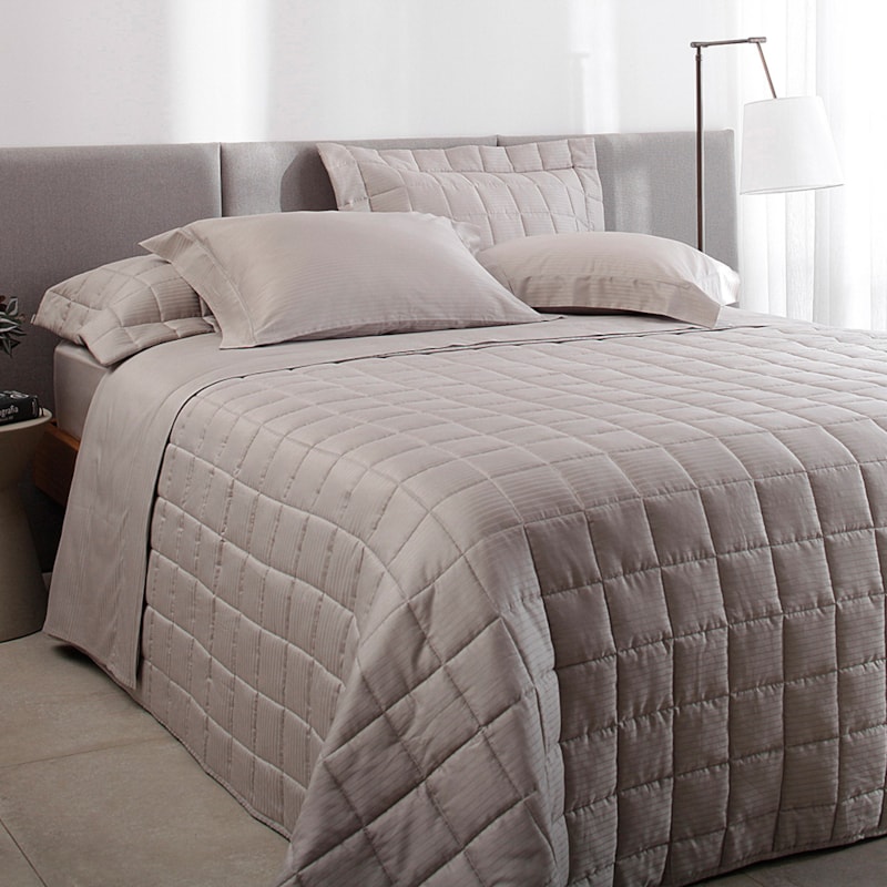 Jogo de Cama King Size Buddemeyer Damask Stripes 100% Algodão Fio Pent