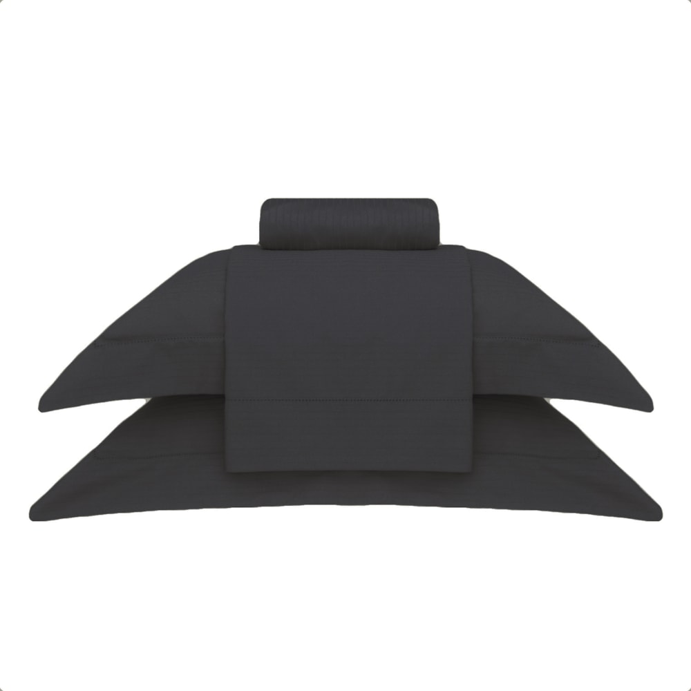 Jogo de Cama King Size Buddemeyer Damask Stripes 100% Algodão Fio Penteado Cetim 300 Fios (4 Peças)