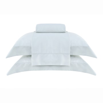 Jogo de Cama King Size Buddemeyer Damask Stripes 100% Algodão Fio Penteado Cetim 300 Fios (4 Peças)