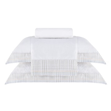 Jogo de Cama King Size Buddemeyer Gran Percal Castillo 100% Algodão Fio Penteado 200 Fios (4 Peças)