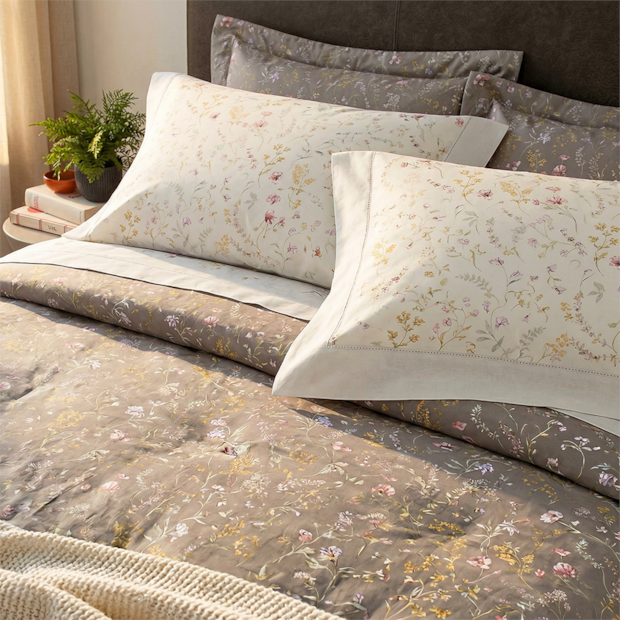 Jogo de Cama King Size Buddemeyer Gran Percal Secret Garden 100% Algodão 200 Fios (4 Peças)