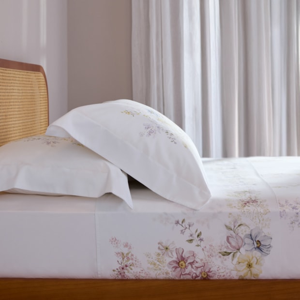 Jogo de Cama King Size Buddemeyer Luxus Catalina 100% Algodão Fio Penteado 400 Fios (4 Peças)