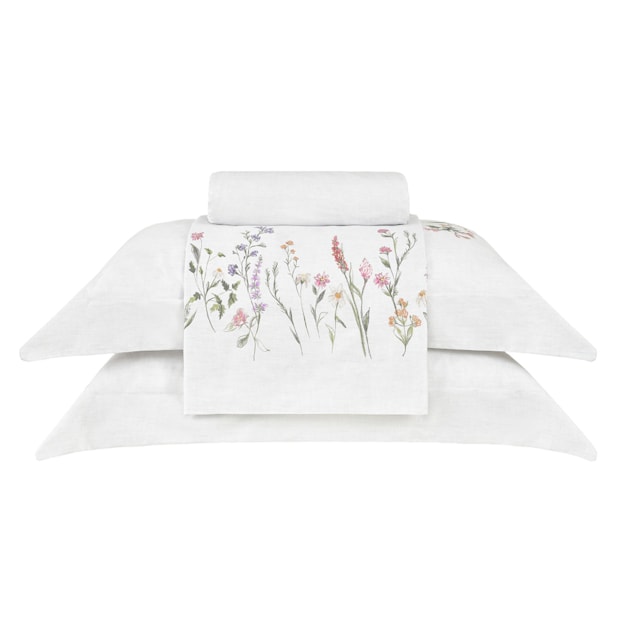 Jogo de Cama King Size Buddemeyer Luxus Crayon 100% Algodão Fio Penteado 400 Fios (4 Peças)