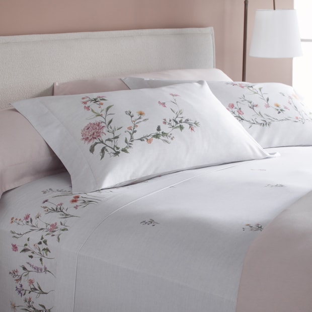Jogo de Cama King Size Buddemeyer Luxus Crayon 100% Algodão Fio Penteado 400 Fios (4 Peças)