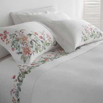 Jogo de Cama King Size Buddemeyer Luxus Fiorella 100% Algodão Fio Penteado 400 Fios (4 Peças)