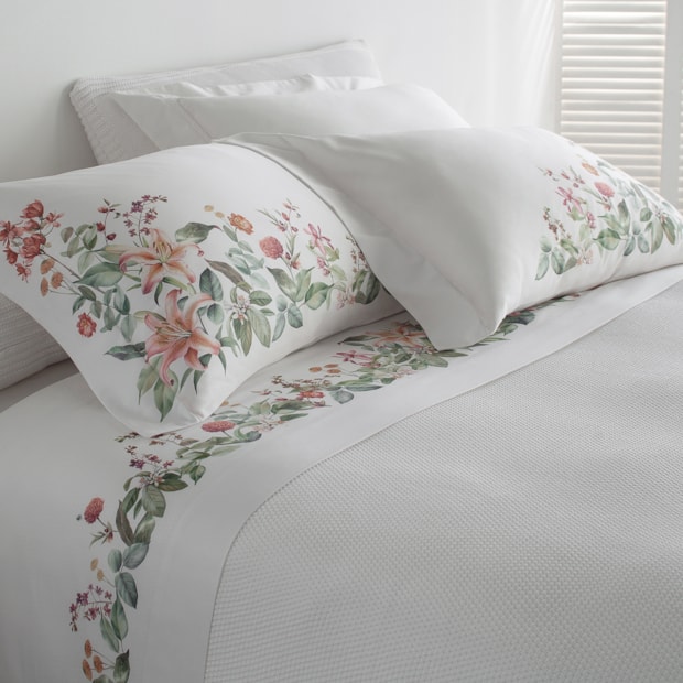 Jogo de Cama King Size Buddemeyer Luxus Fiorella 100% Algodão Fio Penteado 400 Fios (4 Peças)