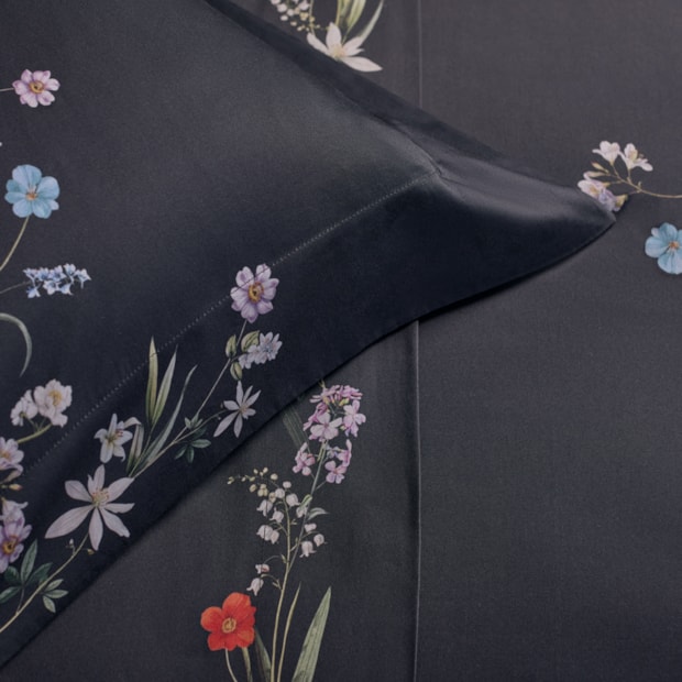 Jogo de Cama King Size Buddemeyer Luxus Moon Garden 100% Algodão Fio Penteado Cetim 400 Fios (4 Peças)
