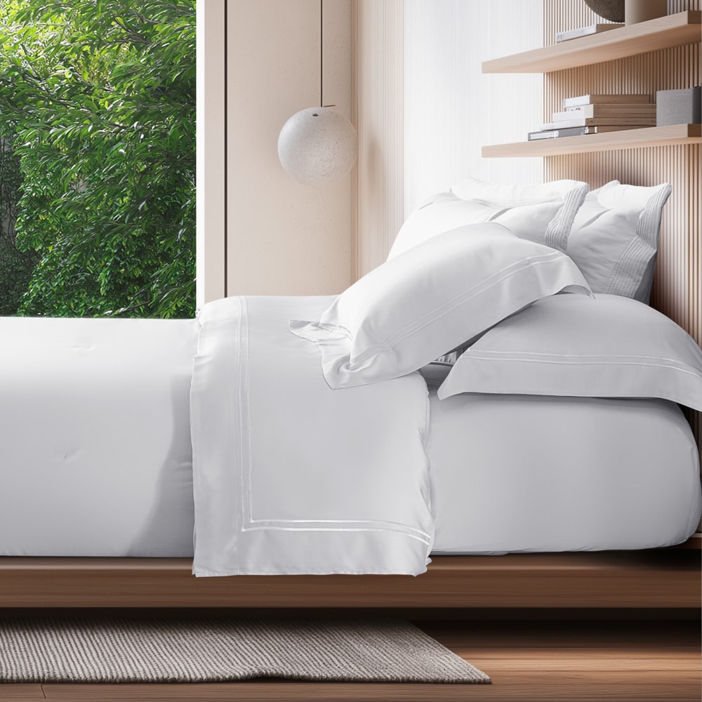 Jogo de Cama King Size Kacyumara Casa K Bali Duo 100% Bambu 400 Fios (4 Peças)