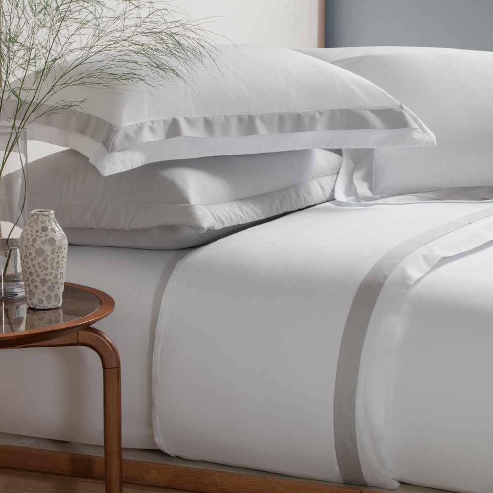 Jogo de Cama King Size Kacyumara Casa K Bellágio 100% Algodão Egípcio Percal 300 Fios (4 Peças)