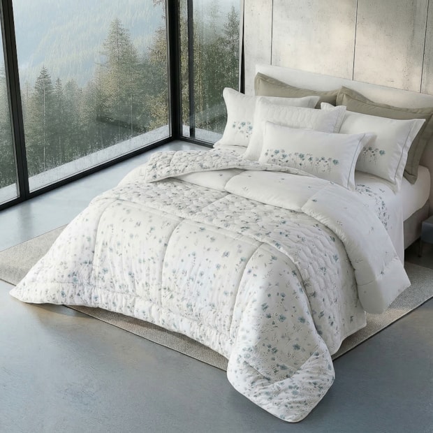 Jogo de Cama King Size Kacyumara Casa K Lázio Niel 100% Algodão Egípcio Cetim 300 Fios (4 Peças)