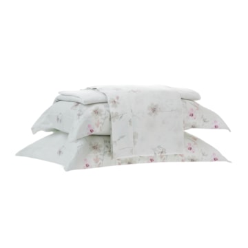 Jogo de Cama King Size Kacyumara Casa K Satinée Massily 100% Algodão Egípcio Cetim 300 Fios (4 Peças)