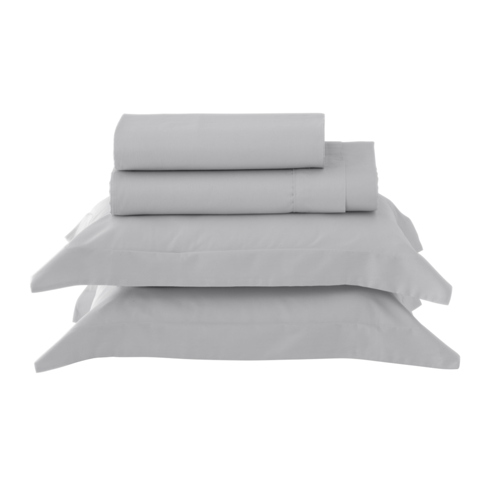 Jogo de Cama King Size Kacyumara Casa K Satinée Tinto 100% Algodão Egípcio Percal 300 Fios (4 Peças)