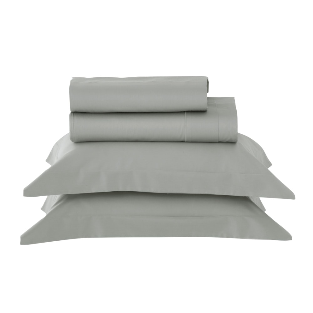 Jogo de Cama King Size Kacyumara Casa K Satinée Tinto 100% Algodão Egípcio Percal 300 Fios (4 Peças)