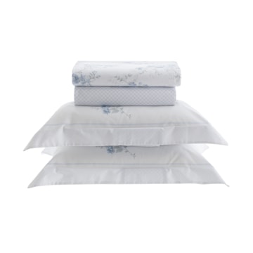 Jogo de Cama King Size Kacyumara Casa K Vida Bela Elan 100% Algodão Egípcio Percal 200 Fios (4 Peças)