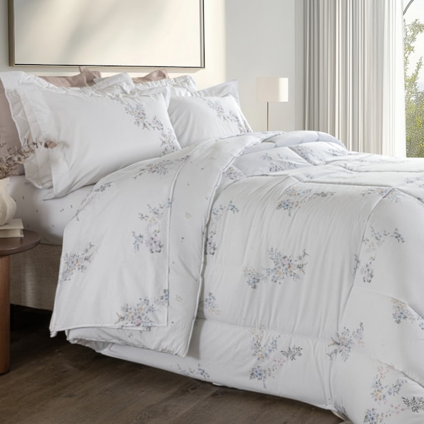 Jogo de Cama King Size Kacyumara Casa K Vida Bela Marceli 100% Algodão Egípcio Percal 200 Fios (4 Peças)