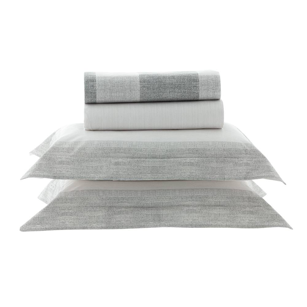 Jogo de Cama King Size Kacyumara Casa K Vida Bela Tafet 100% Algodão Egípcio Percal 200 Fios (4 Peças)