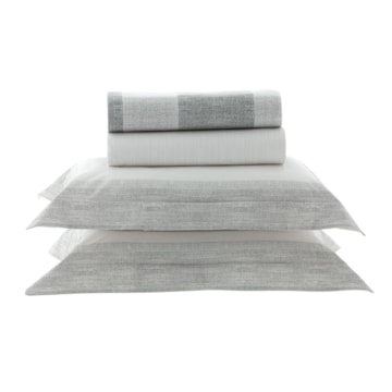 Jogo de Cama King Size Kacyumara Casa K Vida Bela Tafet 100% Algodão Egípcio Percal 200 Fios (4 Peças)
