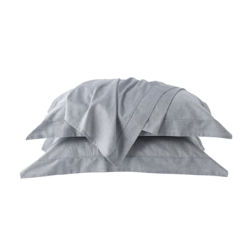 Jogo de Cama King Size Kacyumara Chambret 100% Algodão Percal 200 Fios (4 Peças)