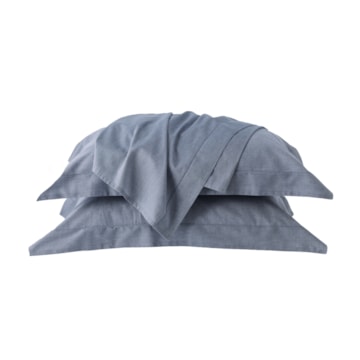 Jogo de Cama King Size Kacyumara Chambret 100% Algodão Percal 200 Fios (4 Peças)
