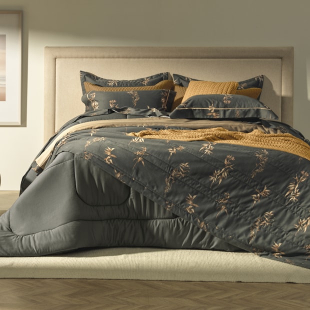 Jogo de Cama King Size Karsten Ávila 100% Algodão Egípcio Fio Penteado Cetim 300 Fios (4 Peças)