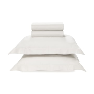 Jogo de Cama King Size Karsten Bossa 100% Algodão Egípcio Fio Penteado Cetim 300 Fios (4 Peças)