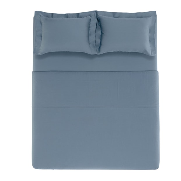 Jogo de Cama King Size Karsten Bossa 100% Algodão Egípcio Fio Penteado Cetim 300 Fios (4 Peças)