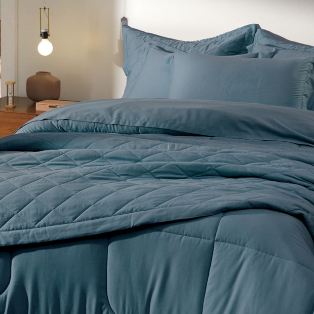 Jogo de Cama King Size Karsten Bossa 100% Algodão Egípcio Fio Penteado Cetim 300 Fios (4 Peças)