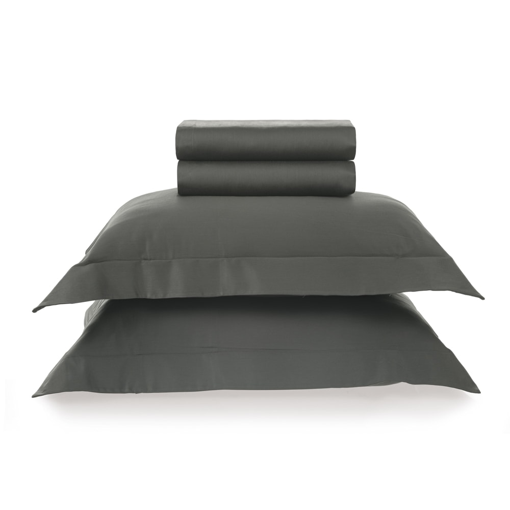 Jogo de Cama King Size Karsten Bossa 100% Algodão Egípcio Fio Penteado Cetim 300 Fios (4 Peças)