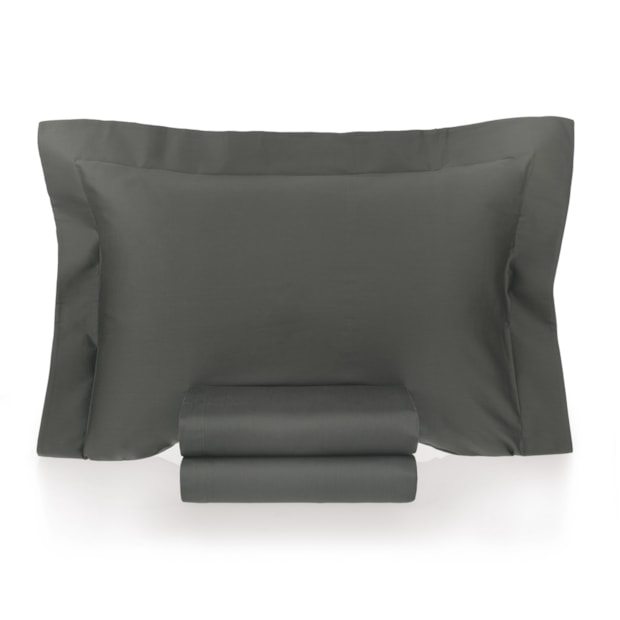 Jogo de Cama King Size Karsten Bossa 100% Algodão Egípcio Fio Penteado Cetim 300 Fios (4 Peças)