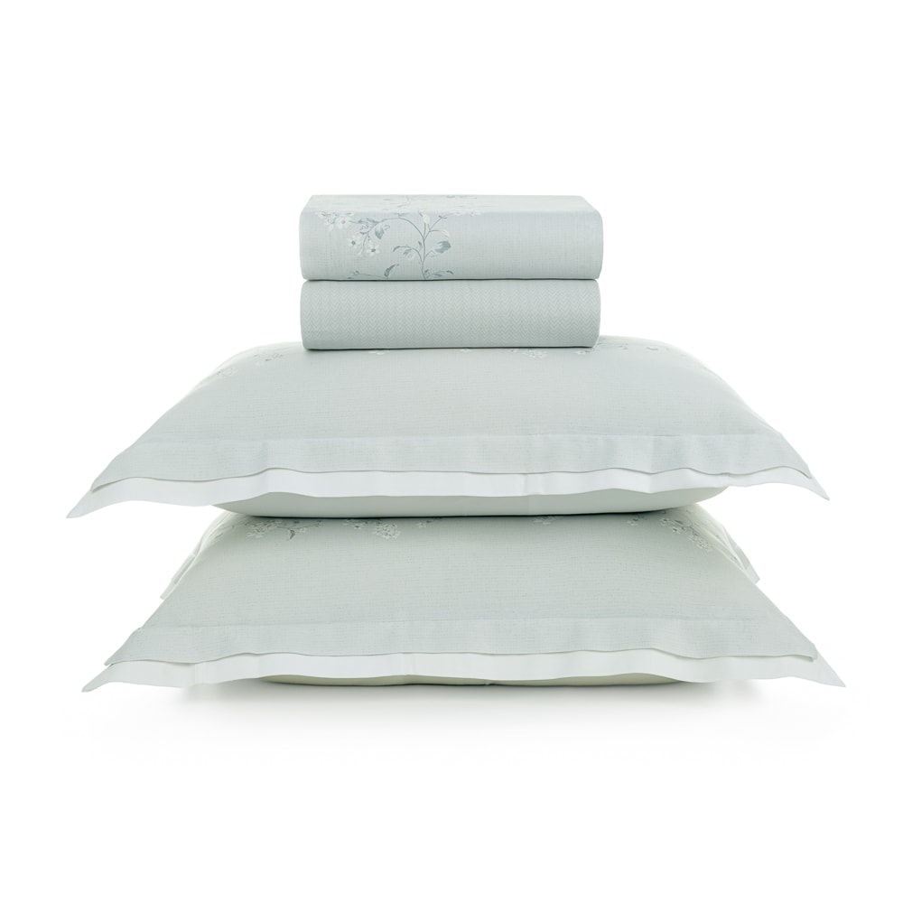 Jogo de Cama King Size Karsten Elis 100% Algodão Egípcio Fio Penteado Cetim 300 Fios (4 Peças)