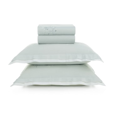 Jogo de Cama King Size Karsten Elis 100% Algodão Egípcio Fio Penteado Cetim 300 Fios (4 Peças)