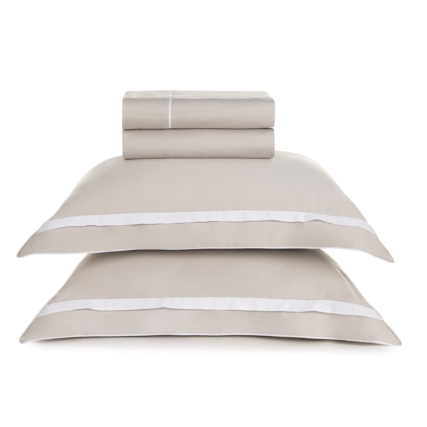 Jogo de Cama King Size Karsten Lara 100% Algodão Egípcio Fio Penteado Cetim 300 Fios (4 Peças)