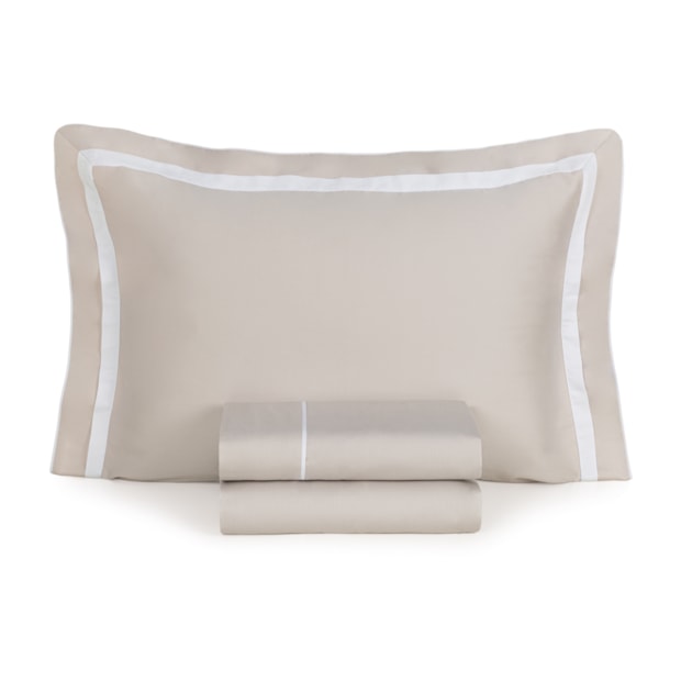 Jogo de Cama King Size Karsten Lara 100% Algodão Egípcio Fio Penteado Cetim 300 Fios (4 Peças)