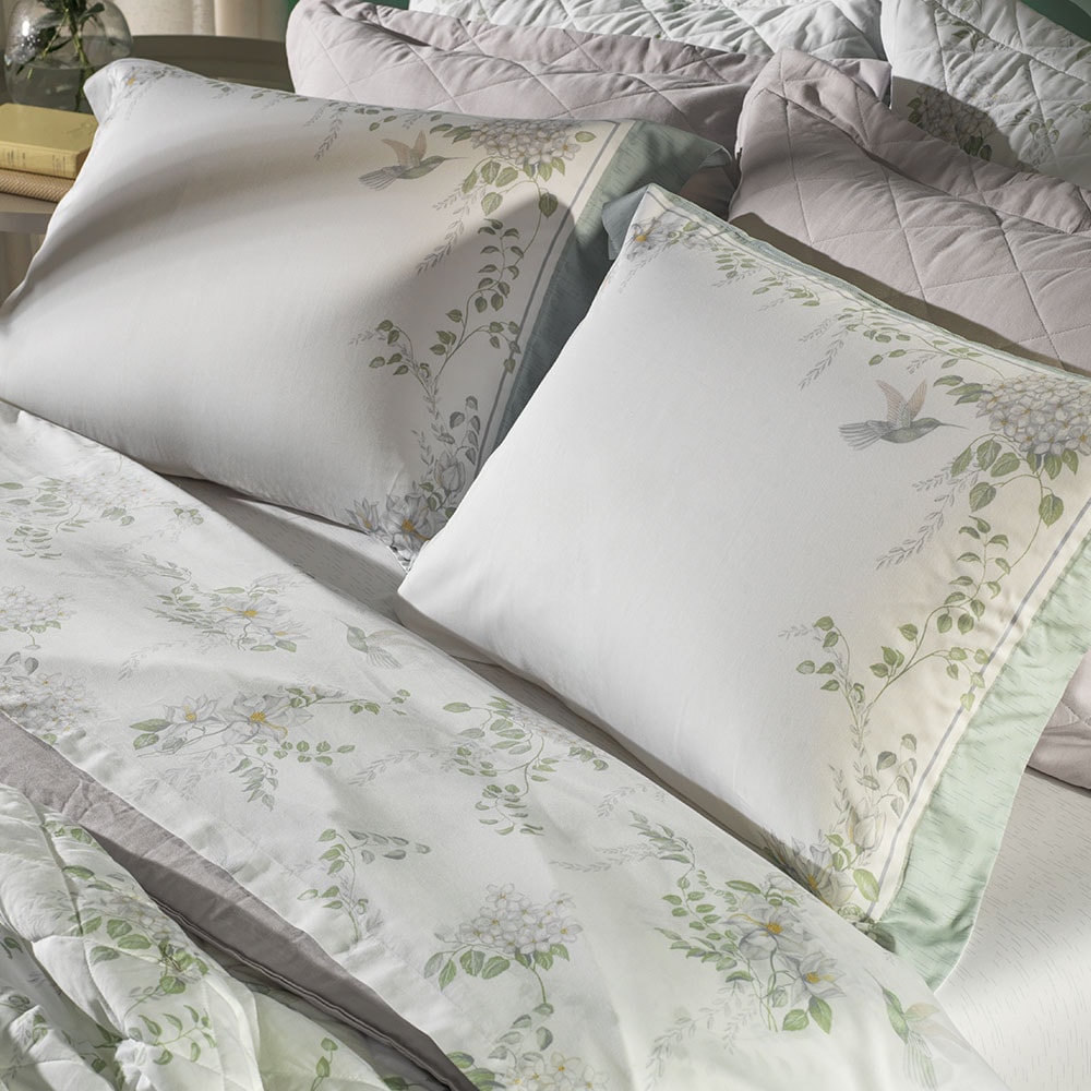 Jogo de Cama King Size Karsten Laura 100% Algodão Egípcio Fio Penteado Cetim 300 Fios (4 Peças)