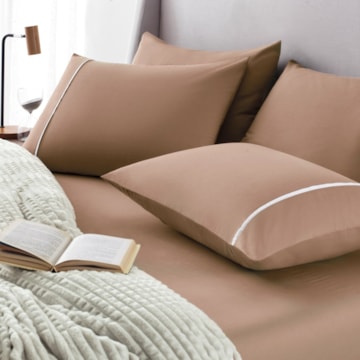 Jogo De Cama King Size Karsten Noah 100% Algodão Fio Penteado 160 Fios (3 Peças)