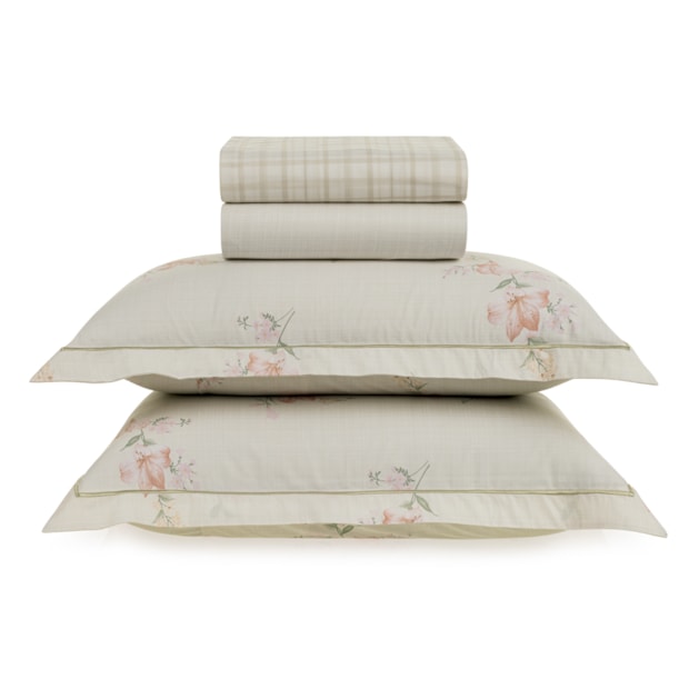 Jogo de Cama King Size Karsten Tarsila 100% Algodão Fio Penteado Percal 200 Fios (4 Peças)