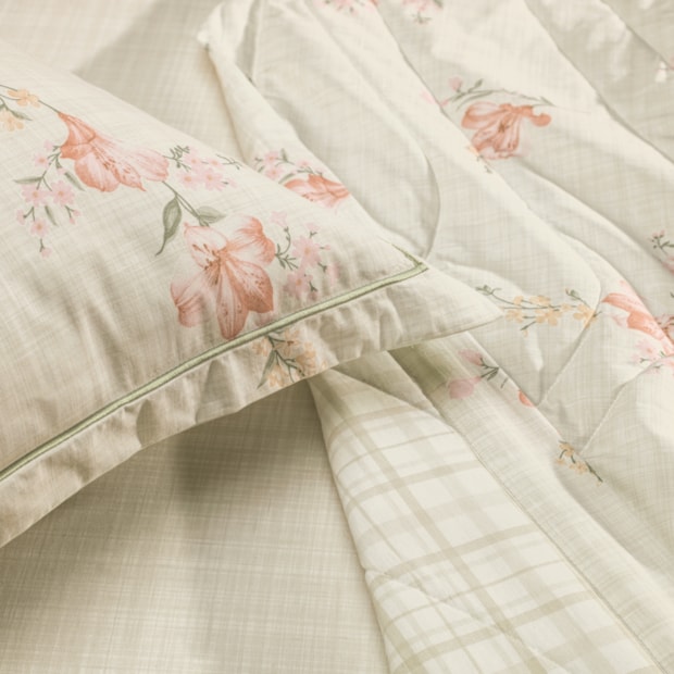 Jogo de Cama King Size Karsten Tarsila 100% Algodão Fio Penteado Percal 200 Fios (4 Peças)