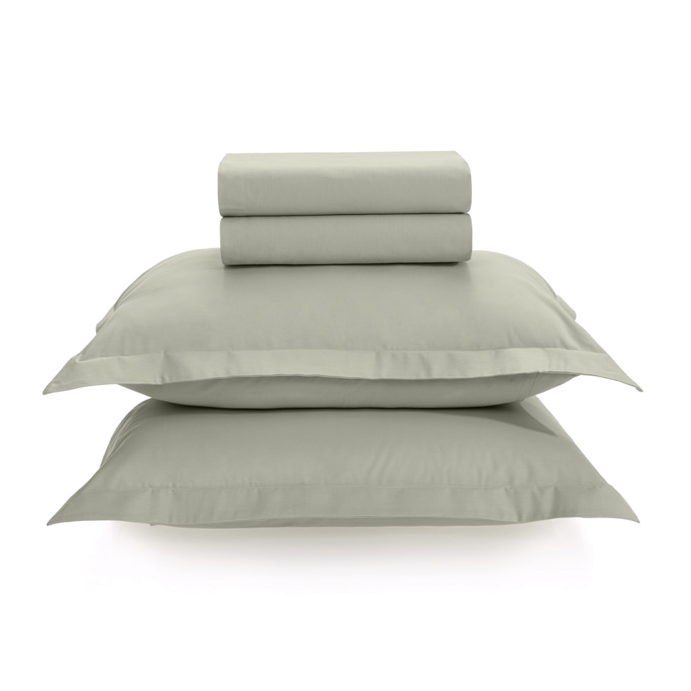 Jogo de Cama King Size Karsten Tom 100% Algodão Fio Penteado Percal 200 Fios (4 Peças)