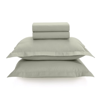 Jogo de Cama King Size Karsten Tom 100% Algodão Fio Penteado Percal 200 Fios (4 Peças)