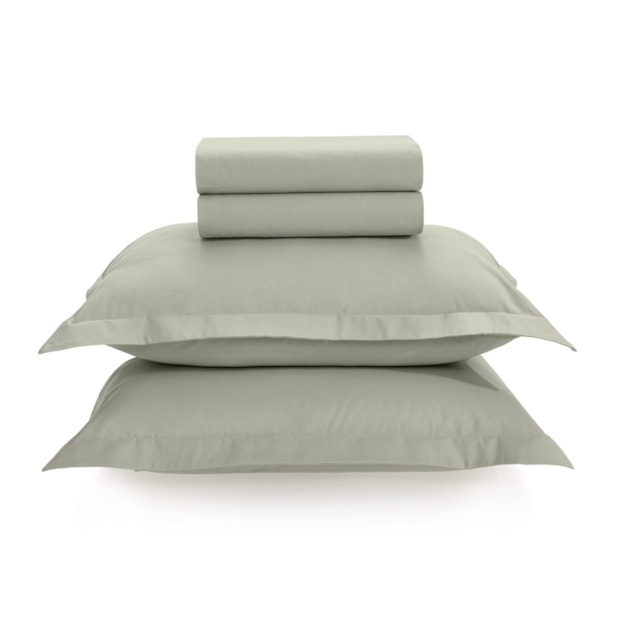 Jogo de Cama King Size Karsten Tom 100% Algodão Fio Penteado Percal 200 Fios (4 Peças)