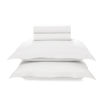 Jogo de Cama King Size Karsten Tom 100% Algodão Fio Penteado Percal 200 Fios (4 Peças)